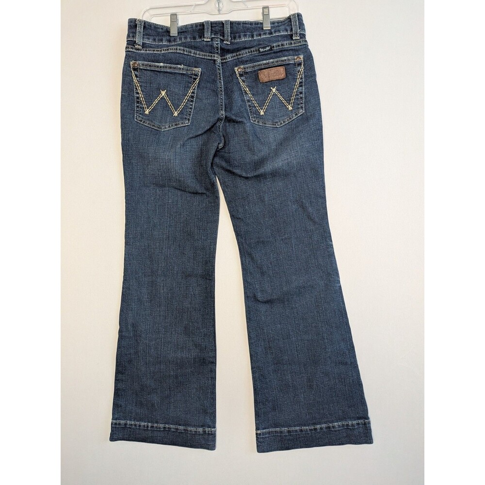 Wrangler Wide Leg Flare Jeans Womens Size 7 Cowgirl Rodeo Hippie Denim Pant - Picture 9 of 16